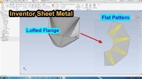 inventor sheet metal flange diagram